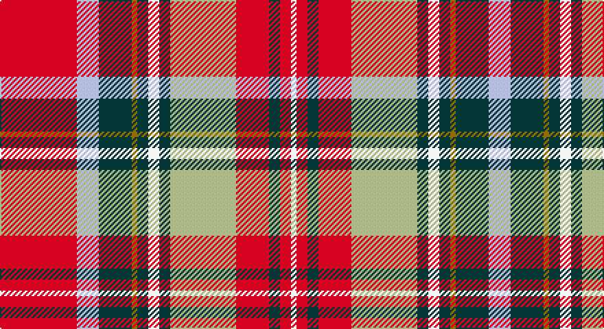 R/56 LB16 DT24 Y4 DT8 W8 DT8 LG48 R24 DT8 R8 W/4 tartan