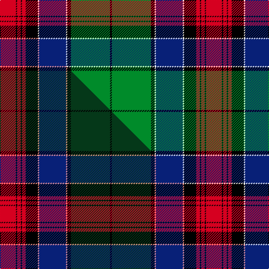 this sett (top) woven against the master sett (bottom)