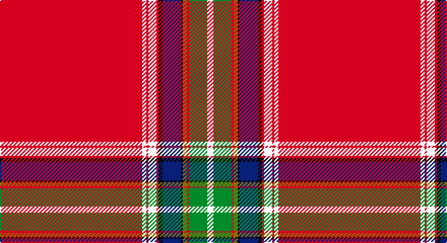 R/140 W4 R2 W8 R2 K4 DB18 K2 Y4 R2 G18 W/6 tartan