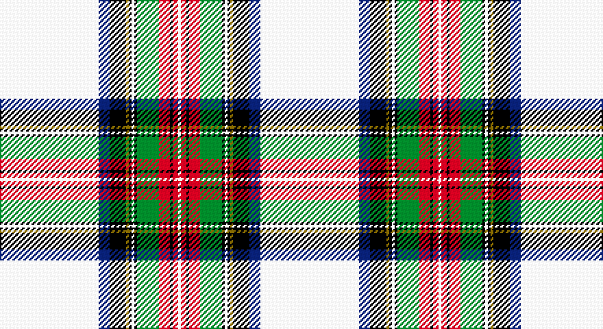 W/72 DB8 K12 Y2 K2 W2 K2 G16 R8 K2 R4 W/2 tartan