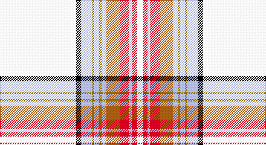 W/126 K8 LB18 Y4 LB8 Y4 LB8 O22 R16 LB4 R8 W/10 tartan
