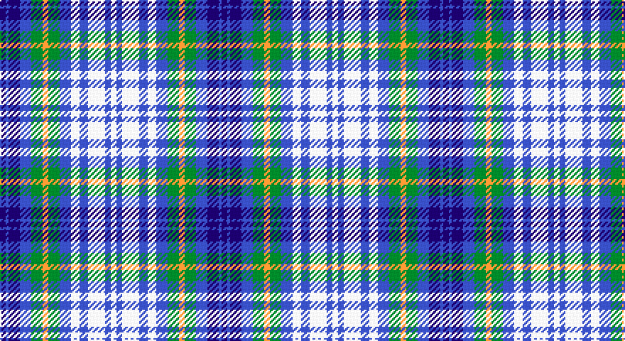 DB/4 B2 DB8 B8 G8 LO4 G8 B8 W6 B6 W12 B4 W/4 tartan