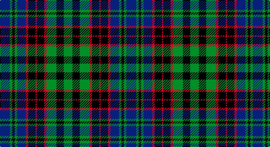DB/16 G4 K4 G4 DB14 R4 K12 R2 K12 R4 G16 K12 G/14 tartan