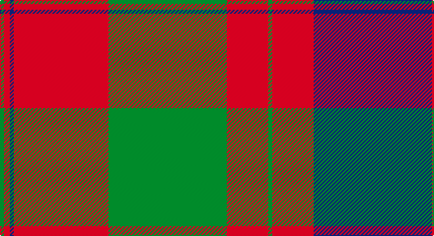 G/4 R6 DB4 R96 G120 R42 G4 R42 DB120 R96 DB4 R6 G/4 tartan
