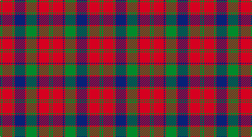 R/2 G2 R18 G2 R2 DB18 R2 G18 R2 DB2 R18 G2 R/2 tartan