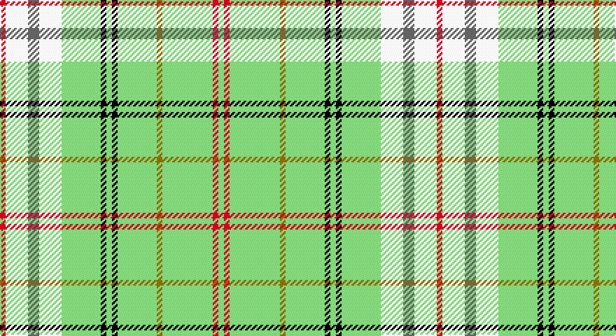 R/4 W16 N8 W16 LG28 K4 LG4 K4 LG28 Y4 LG36 R4 LG/4 tartan