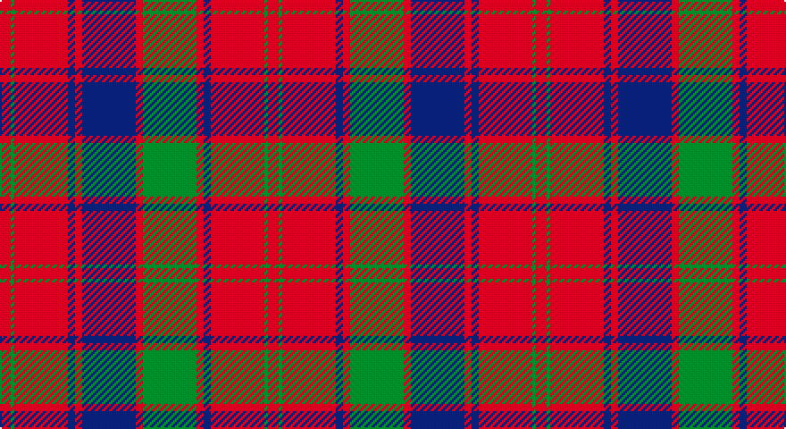 R/6 G2 R30 DB4 R4 DB30 R4 G30 R4 DB4 R30 G2 R/6 tartan