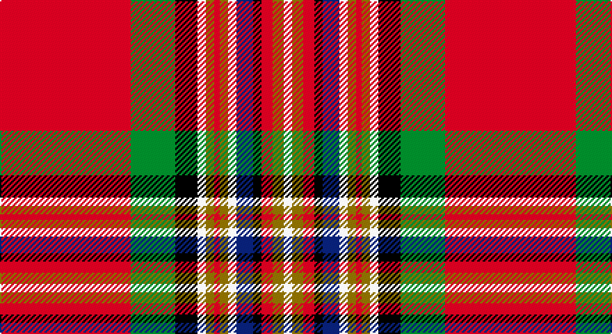 R/94 G32 K16 W6 Y6 R4 Y6 W6 DB12 K6 R8 Y8 W/6 tartan