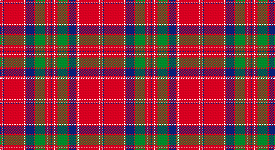 R/4 W1 DB1 R32 W2 R2 DB12 R2 G16 R4 W1 R4 DB/2 tartan