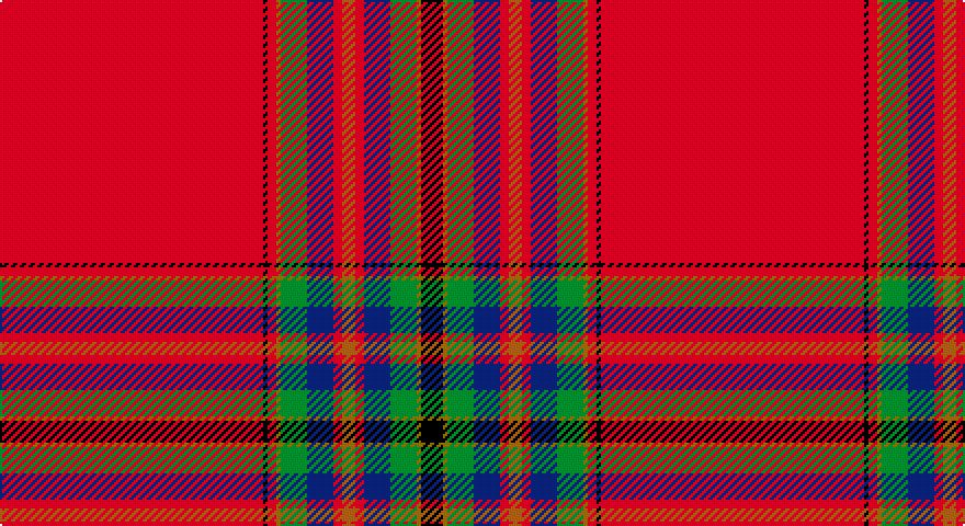 R/120 K2 R4 Y2 G12 DB12 R4 O6 R4 DB12 G12 Y2 K/10 tartan