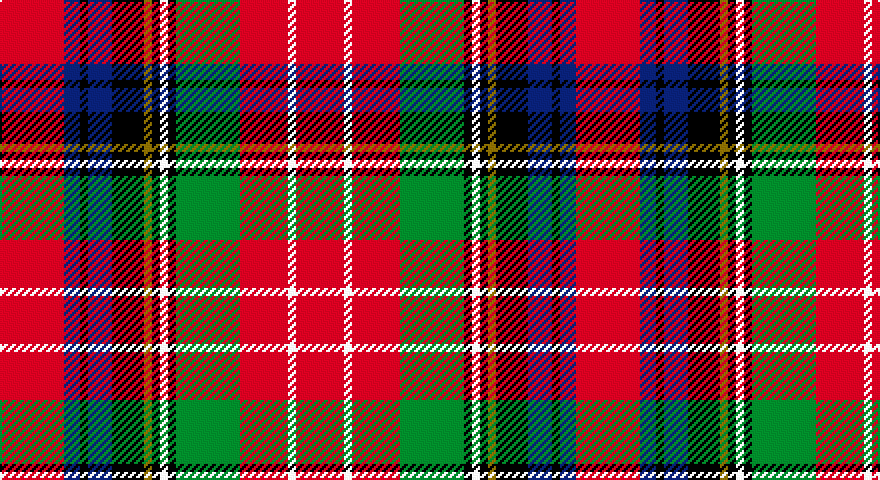 R/32 DB8 K4 DB12 K16 Y4 K4 W4 K4 G32 R24 W4 R/24 tartan