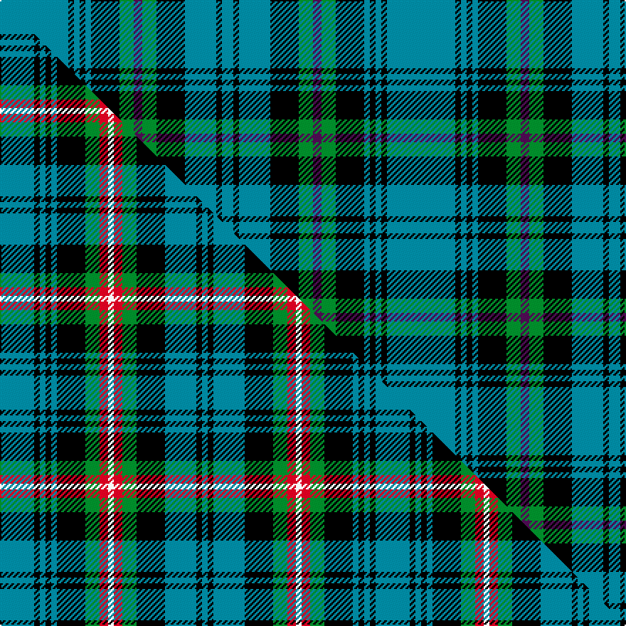 this sett (top) woven against the master sett (bottom)