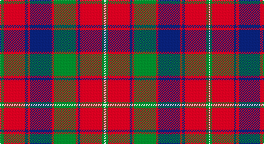 W/2 G4 R36 DB4 R4 DB36 R4 G36 R4 DB4 R36 G4 W/2 tartan
