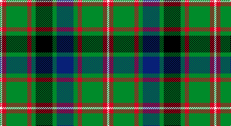 W/4 R8 G40 R8 G8 K32 G8 DB32 G8 R8 G40 R8 W/4 tartan