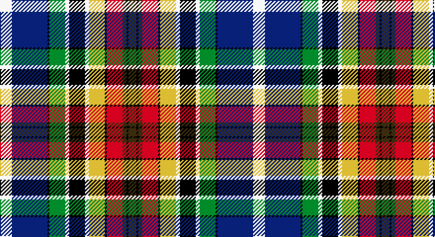 W/12 DB36 K2 G16 W4 K16 W4 LY16 K2 R16 DY4 K2 DY/8 tartan