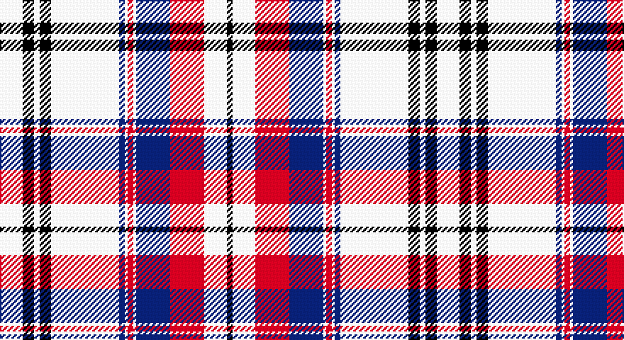 W/16 K8 W4 K8 W48 DB4 W2 R4 W2 DB24 R24 W16 K/4 tartan