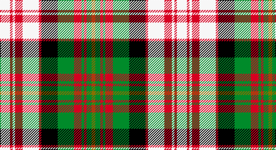 W/16 R4 W4 R12 W26 R4 K26 G26 R12 G4 R4 G8 Y/6 tartan
