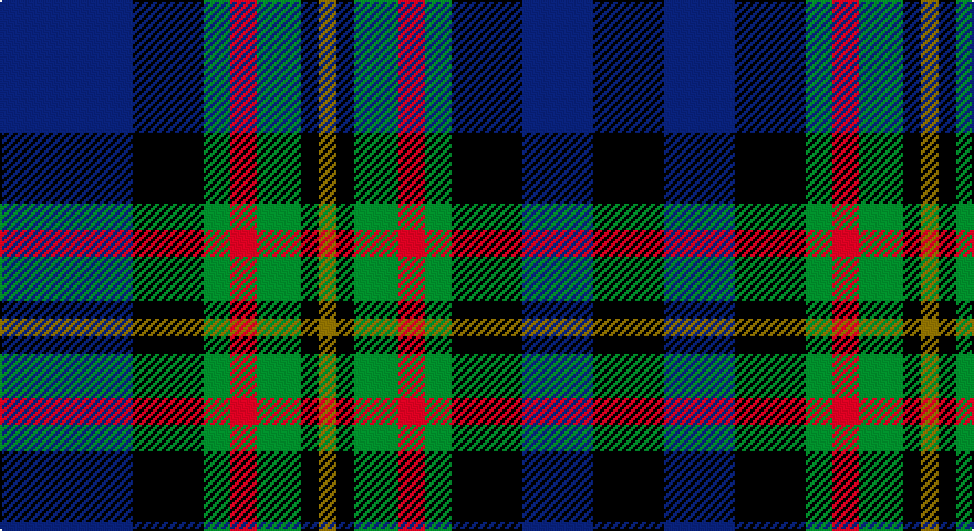 DB/60 K32 G12 R12 G20 K8 Y8 K8 G20 R12 G12 K32 DB32 K/32 tartan