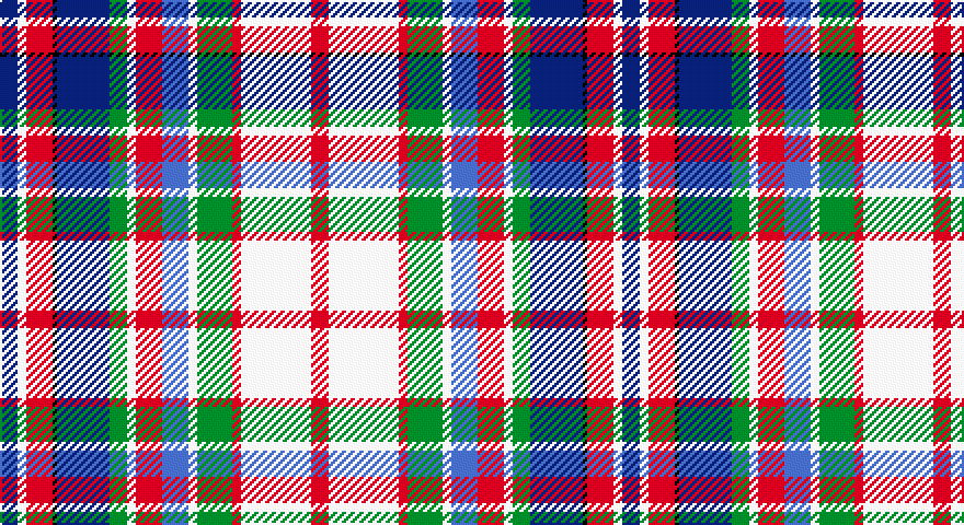 DB/8 W4 R12 K2 DB24 G8 W4 R12 B12 W4 G16 R4 W32 R/8 tartan