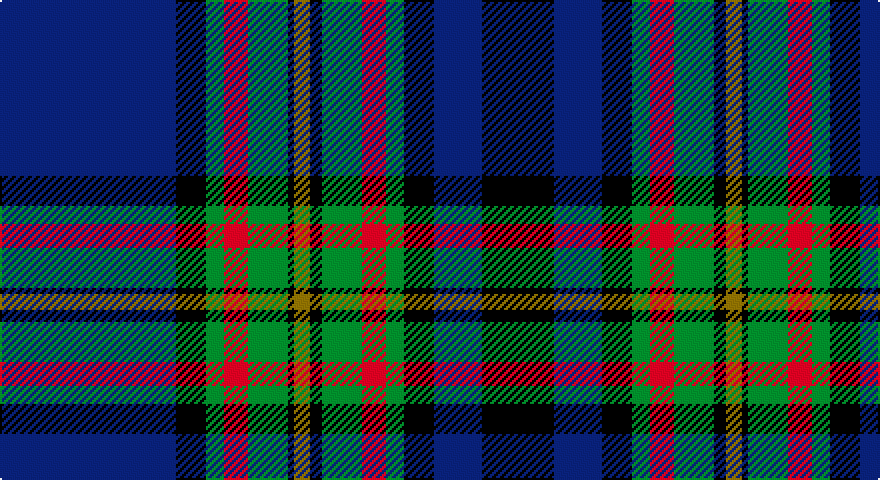 DB/88 K15 G9 R12 G20 K3 Y8 K6 G20 R12 G9 K15 DB24 K/36 tartan