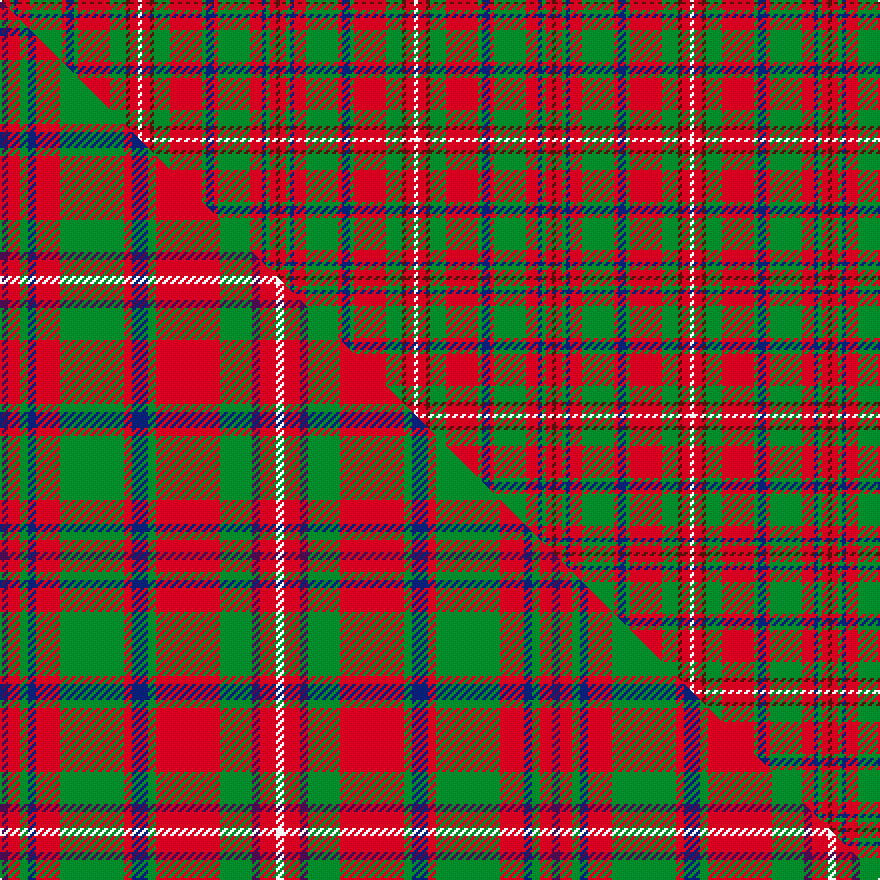 this sett (top) woven against the master sett (bottom)