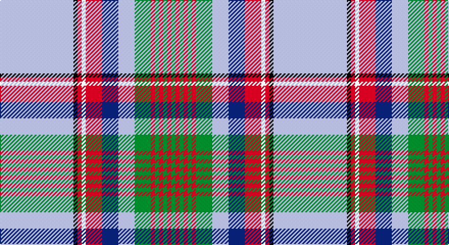 LB/72 K4 R4 W4 R16 DB16 LB16 G16 R4 G4 R4 G4 R4 G/4 tartan