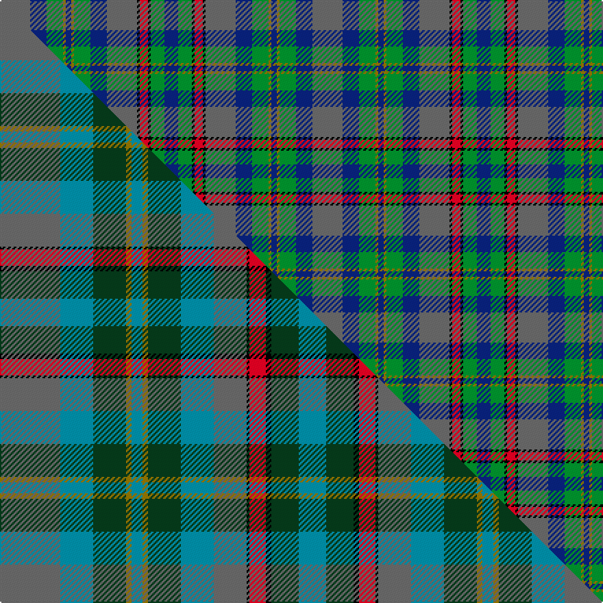 this sett (top) woven against the master sett (bottom)