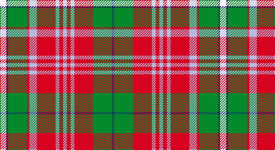 W/10 DB3 G30 R4 LB12 R30 LB6 R6 LB6 R6 LB6 R30 G30 DBi/4 tartan