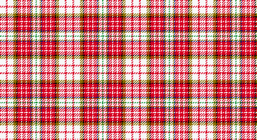 W/10 R3 W10 Y5 K2 R6 W2 R6 W2 R6 DB2 Y2 W5 G/2 tartan