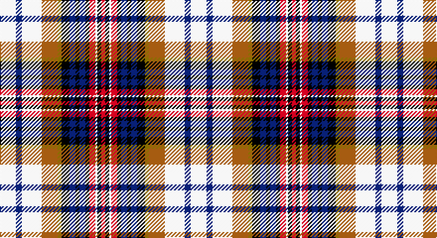 W/16 DB6 W20 O16 Y4 K8 DB6 K4 DB6 K4 R6 W2 K4 R/4 tartan