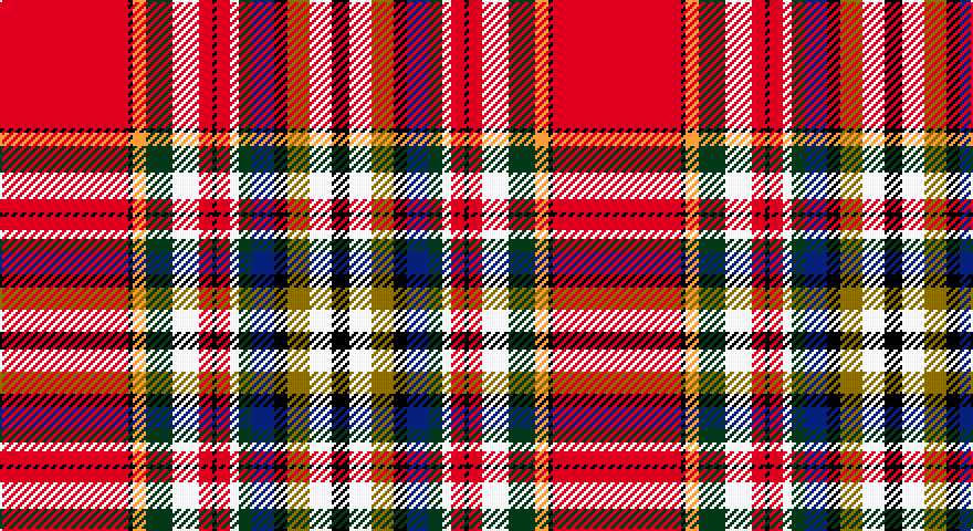 R/58 K2 LO6 DG12 W12 R6 K2 R6 W4 DG6 DB10 K6 Y10 W10 K/8 tartan