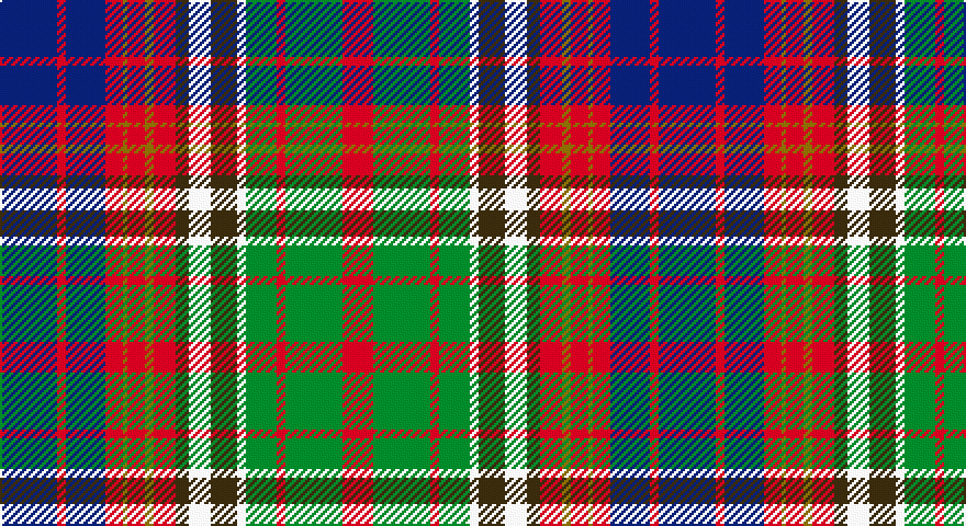 DB/26 R4 DB18 R8 Y2 R8 Y4 R10 DY6 W10 DY12 W4 G14 R4 G26 R/14 tartan