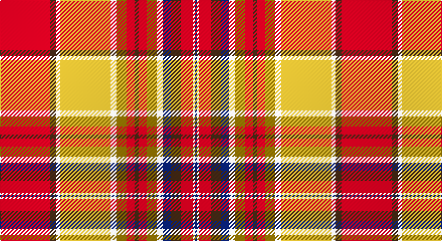R/50 DO6 W4 LY50 W6 Y10 R8 DO4 R8 Y10 W6 DB8 DO10 R12 W2 DB/2 tartan