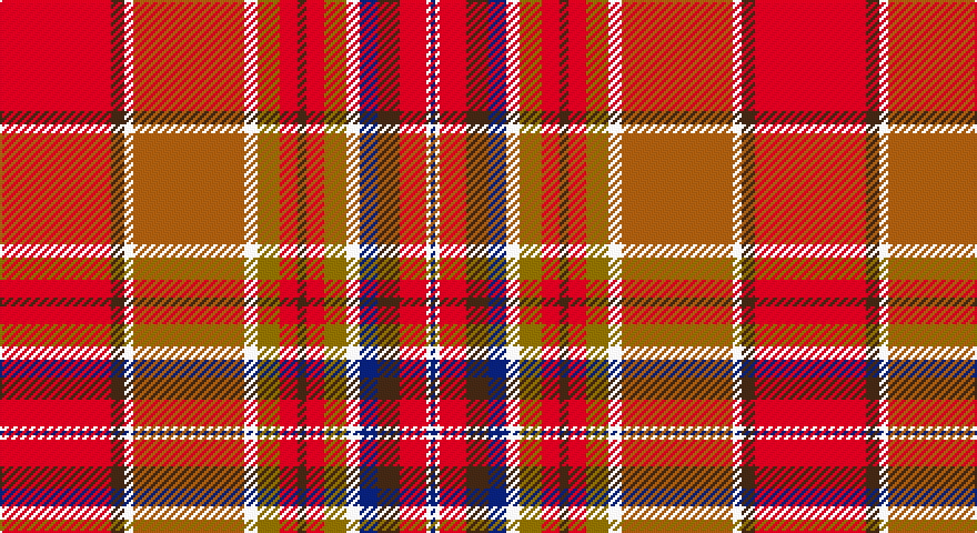 R/50 DO6 W4 O50 W6 Y10 R8 DO4 R8 Y10 W6 DB8 DO10 R12 W2 DB/2 tartan