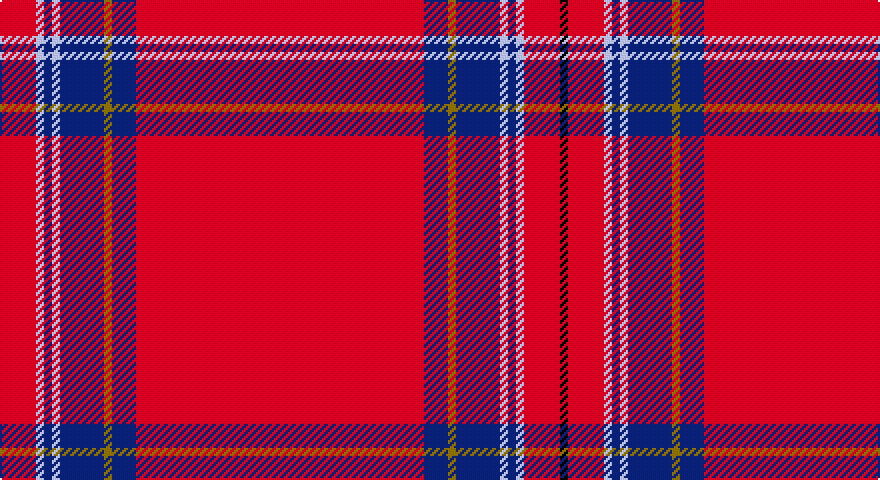 R/18 LB4 DB4 LB4 DB22 Y4 DB12 R144 DB12 Y4 DB22 LB4 DB4 LB4 R18 K/4 tartan