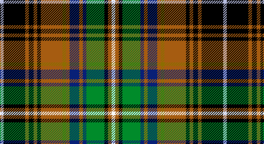 LB/6 K36 O6 K8 O6 K6 O36 Y6 O6 DB16 O6 DB6 G30 K6 O6 W/6 tartan