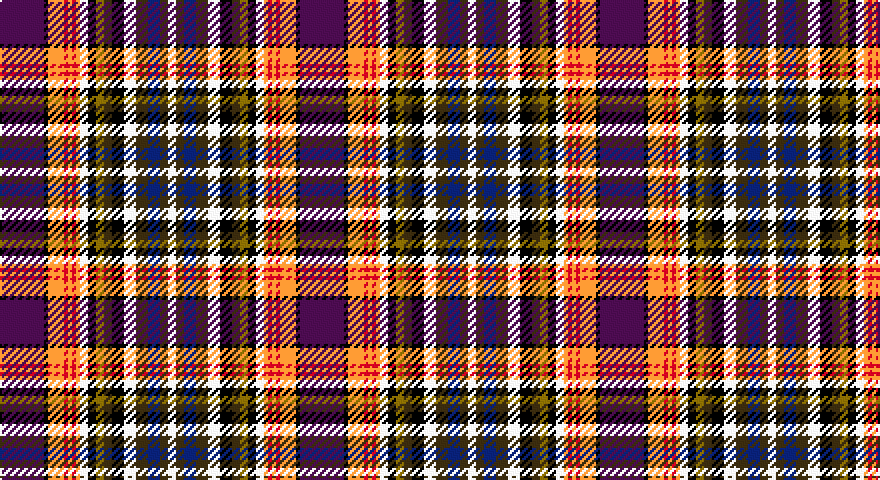 DP/22 K2 LO8 R2 LO2 R2 LO2 W4 K4 Y4 DY4 K6 W6 DY6 DB6 DY4 W/4 tartan