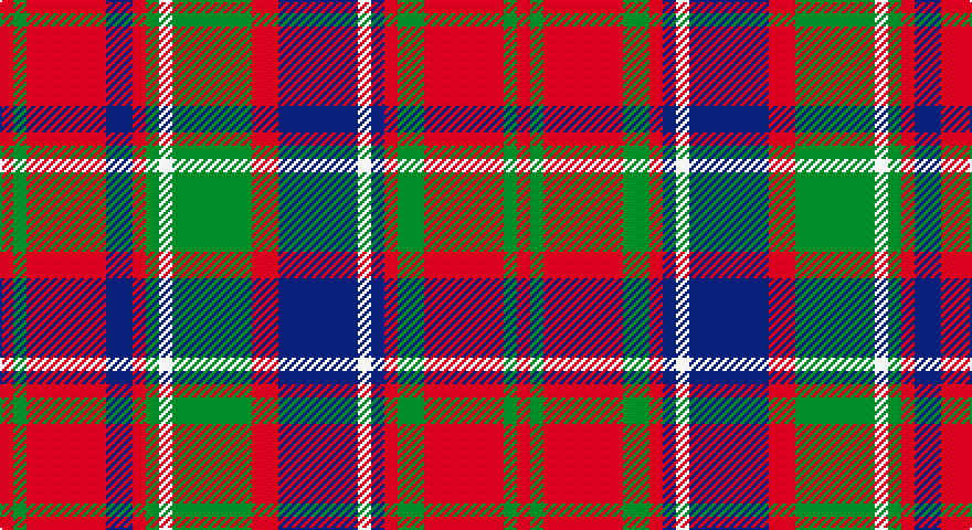 R/6 G6 R36 DB12 R6 G6 W6 G36 R12 DB36 W6 DB6 R6 G12 R36 G6 R/6 tartan