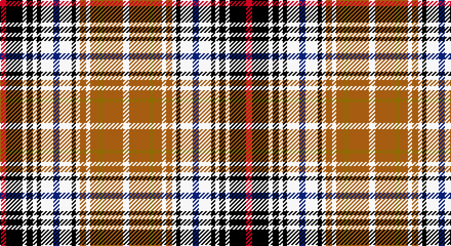 R/6 K16 W4 K6 W4 K4 W12 DB6 W12 K4 W4 O6 W4 O8 Y4 O20 W/6 tartan