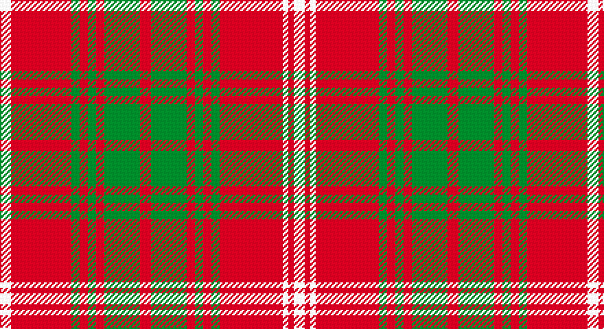 W/8 R44 G6 R6 G6 R6 G26 R8 G26 R6 G6 R6 G6 R46 W4 R4 W/8 tartan