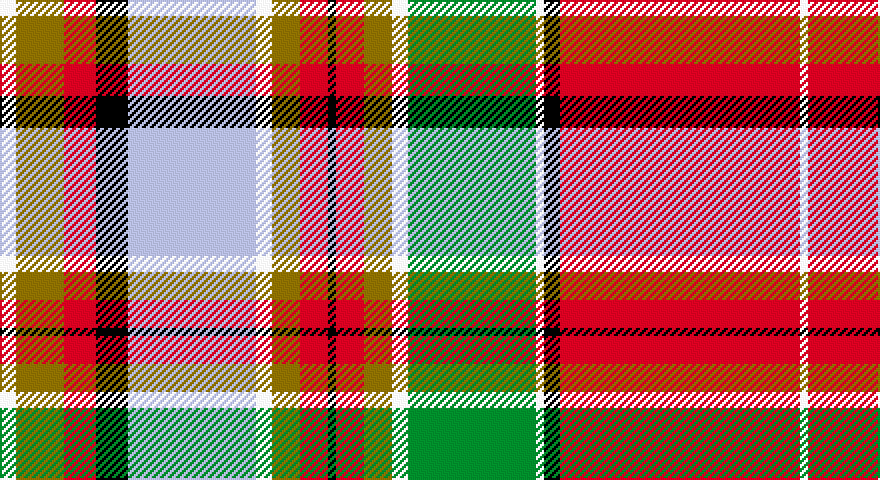 W/8 Y24 R16 K16 LB64 W8 Y14 R14 K4 R14 Y14 W8 G64 W4 K8 R120 W/4 tartan