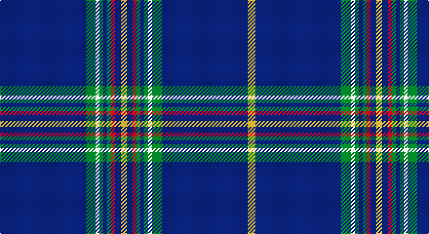 DB/88 G10 W4 G4 DB4 G4 R4 DB6 LY6 DB6 R4 G4 DB4 G4 W4 G10 DB88 LY/8 tartan