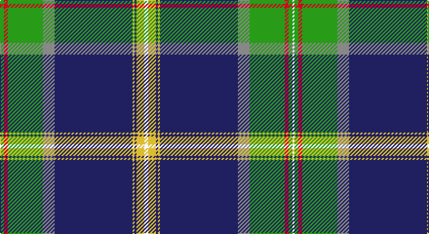 G/4 R4 G36 O12 DB80 LY2 DB2 LY8 W4 LY8 DB2 LY2 DB80 O12 G36 R4 G4 W/2 tartan