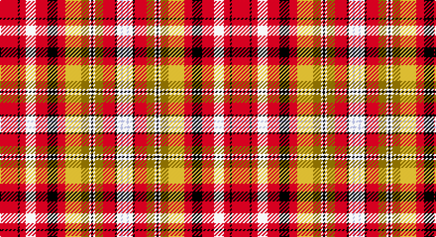 R/18 K2 R6 W10 R12 K10 R8 LY16 Y8 W2 K2 W2 Y8 R12 K2 W4 LB2 W/4 tartan