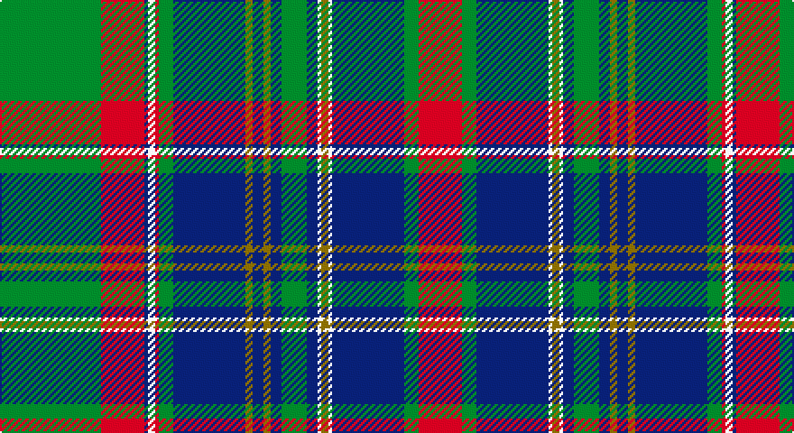 G/56 R24 DB2 W4 R2 G8 DB40 Y4 DB6 Y4 DB6 G14 DB6 W2 Y4 W2 DB40 G8 R/24 tartan