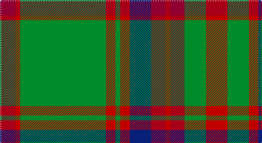 LB/2 R24 Ri8 G144 Ri16 G8 Ri16 DB36 R24 Ri8 R24 G36 Ri36 G36 Ri16 DB8 Ri144 R12 Ri8 LB/2 tartan