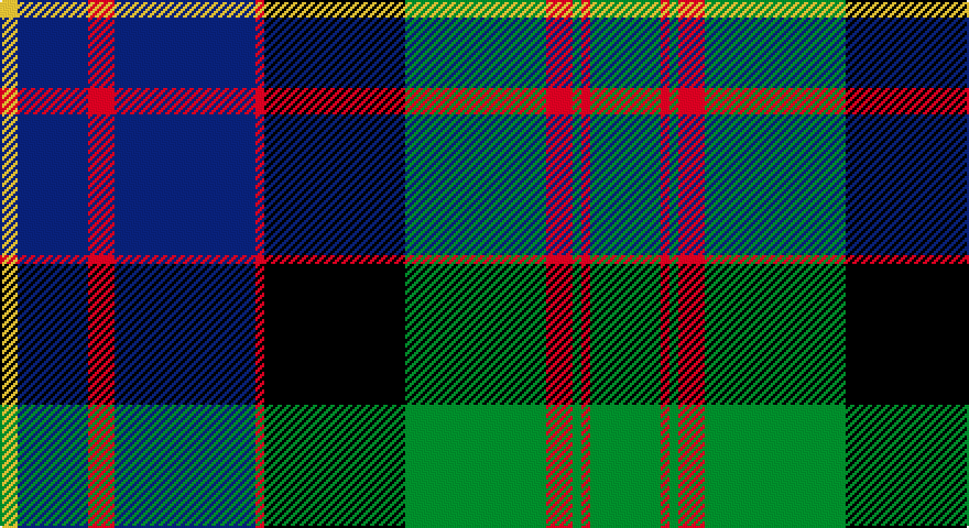 LY/8 DB32 R12 DB64 R4 K64 G64 R12 G4 R4 G32 R4 G4 R12 G64 K64 R4 DB64 R12 DB32 LY/4 tartan