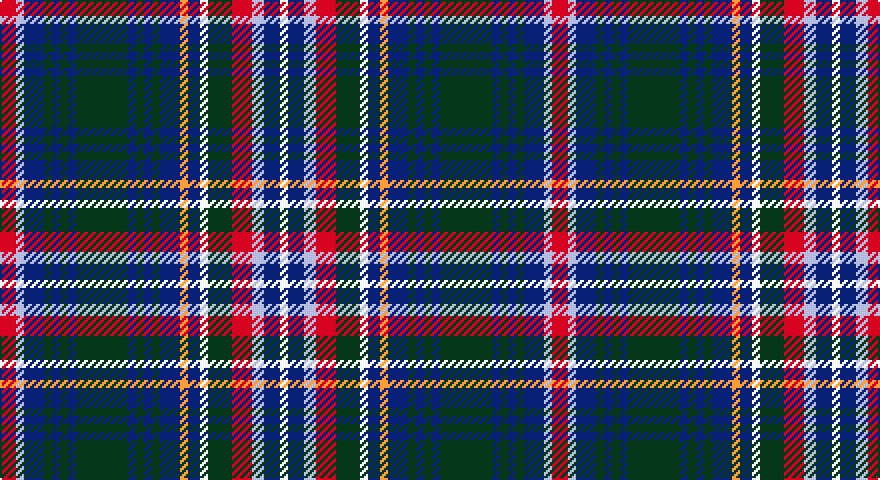 R/8 LB4 DB10 DG4 DB4 DG4 DB4 DG26 DB4 DG4 DB4 DG4 DB10 LO4 DB6 W4 DG12 R10 LB6 DB8 W/4 tartan