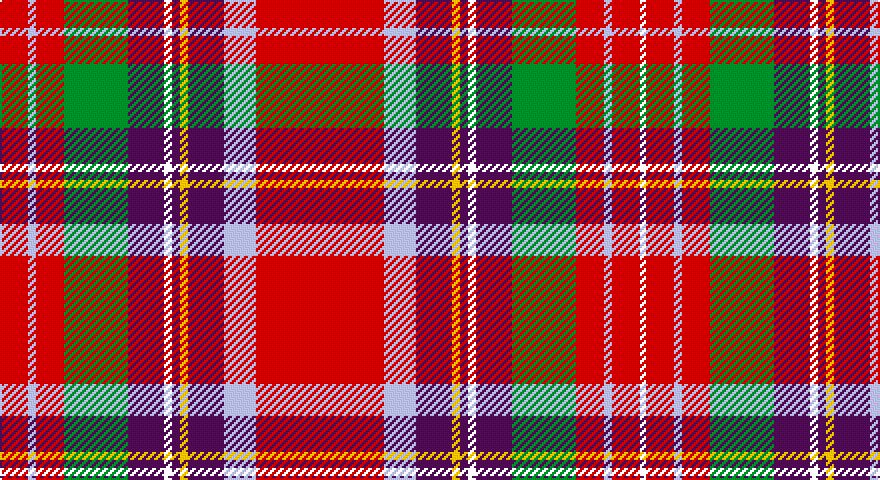 R/14 LB4 R14 G32 DP18 W4 DP4 LY4 DP18 LB16 R64 LB16 DP18 LY4 DP4 W4 DP18 G32 R14 LB4 R14 W/3 tartan