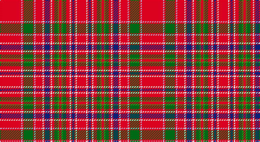 R/36 LB2 R2 DG16 R2 LB2 R12 W2 R2 DB8 R2 W2 R4 DG6 G2 R4 G2 DG6 R6 W2 R2 DB4 R2 W2 R/16 tartan